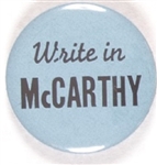 Write In McCarthy