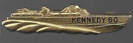 Kennedy 60 PT 109 Gold Pinback 