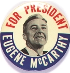 McCarthy for President Large Celluloid