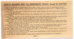 John W. Davis Election Paper