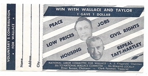 Wallace, Taylor Contribution Slip