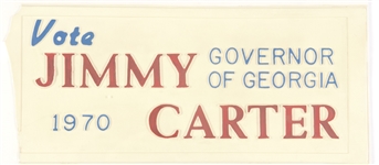 Jimmy Carter for Governor Plastic Sign