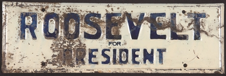 Roosevelt for President Blue and White License