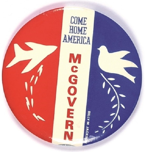 Come Home America McGovern Peace Pin