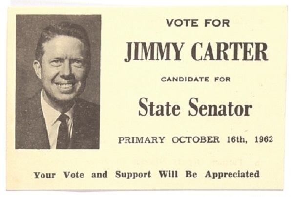 Vote for Jimmy Carter for State Senator Card