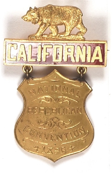 McKinley 1896 California Convention Medal