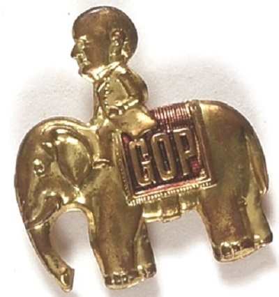 McKinley GOP Metal Elephant Pin