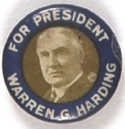 Harding Smaller Size Blue Border Pin