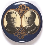 Taft, Sherman Blue Celluloid With Gold Filigree