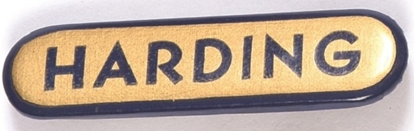 Harding Celluloid Pin