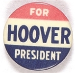 Hoover for President RWB Pin