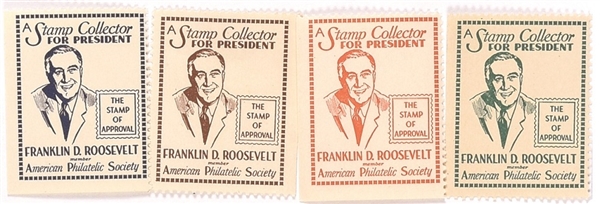 FDR Stamp Collector Group of 4 Stamps