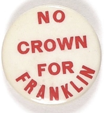 No Crown for Franklin Red Letters