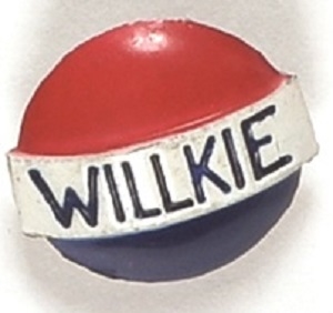 Willkie Painted Metal RWB Pin