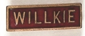 Willkie Red, Gold Enamel Pin
