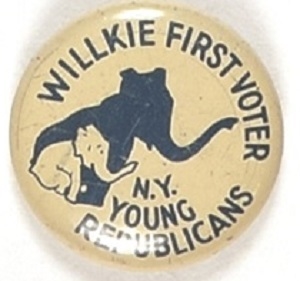 Willkie NY Young Republicans Shadow Pin
