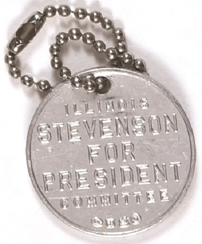 Stevenson for President Metal Keychain