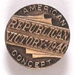 Willkie Republican Victory Pin