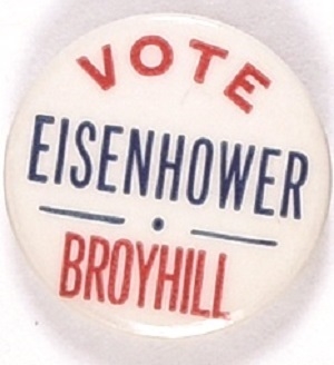 Vote Eisenhower, Broyhill  Virginia Coattail