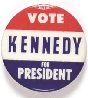 Vote Kennedy RWB Celluloid