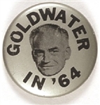 Goldwater Silver and Black Picture Pin