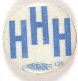 HHH Blue and White Celluloid