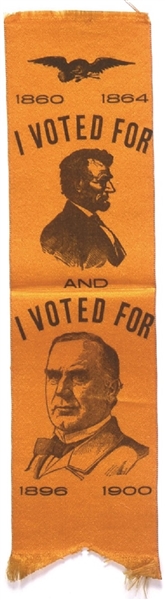 I Voted for Lincoln and I Voted for McKinley Ribbon
