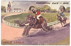 Taft, Bryan Presidential Race Postcard