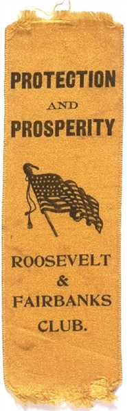 Roosevelt Protection and Prosperity Ribbon