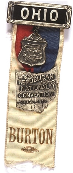 Theodore Burton Ohio 1916 Convention Badge