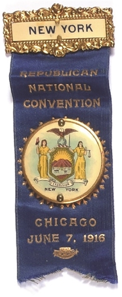 Hughes 1916 New York Convention Pin