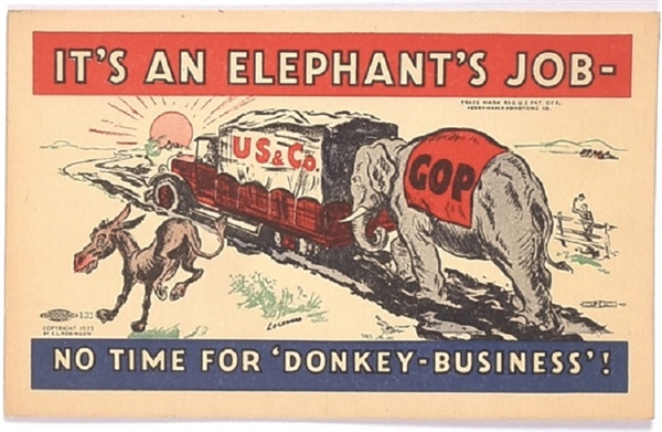 Hoover Its an Elephants Job Postcard