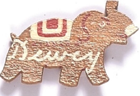 Dewey Wooden Elephant Pin