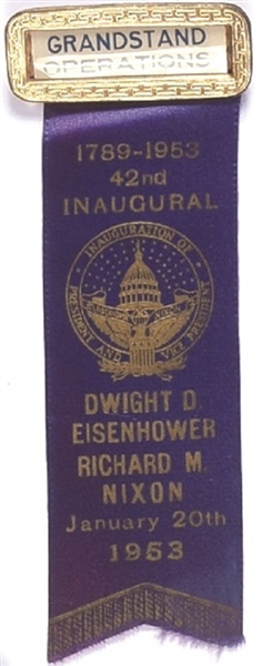 Eisenhower 1953 Inauguration Grandstand Ribbon