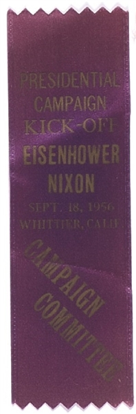 Eisenhower 1956 Kickoff California Ribbon