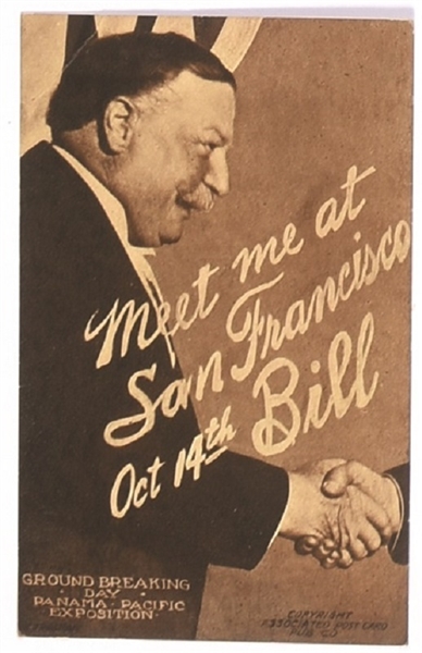 Taft Meet Me at San Francisco Postcard