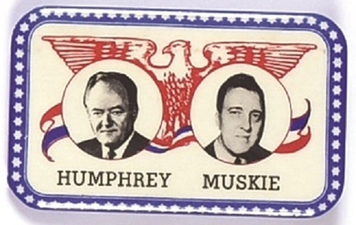 Humphrey, Muskie Fargo Rubber Stamp Jugate