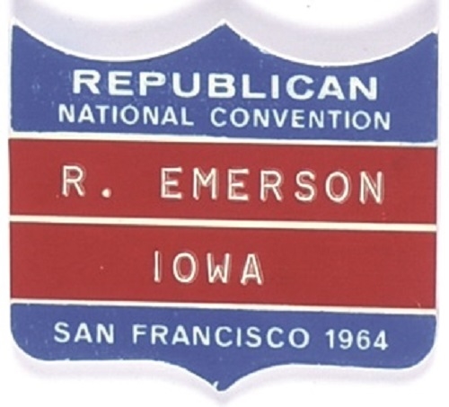 Goldwater 1964 Convention Name Badge