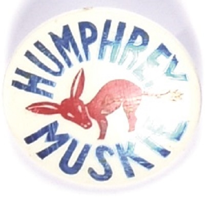 Humphrey, Muskie Donkey Pin
