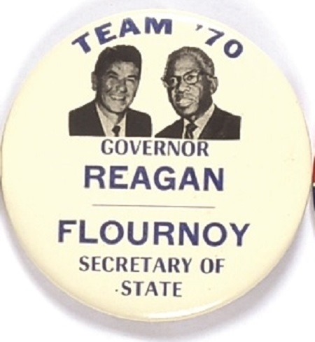 Reagan and Flournoy California 1970 Celluloid