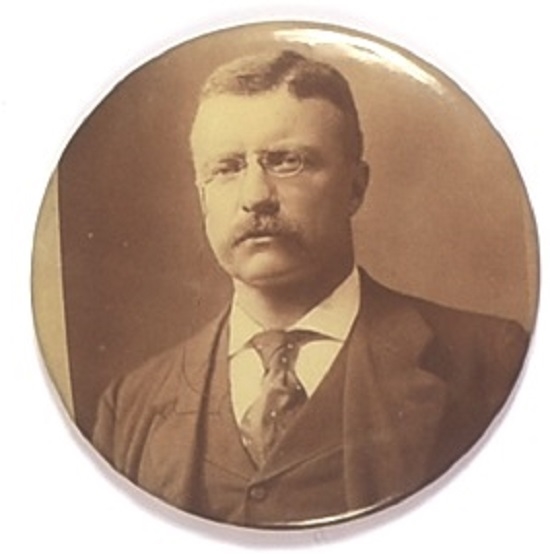 Theodore Roosevelt Large Sepia Celluloid