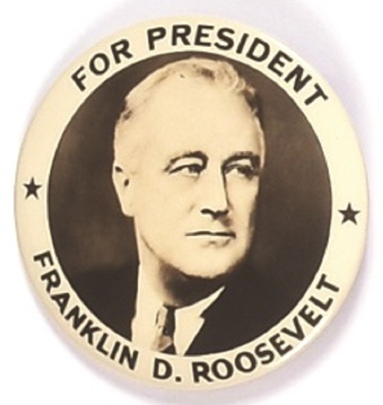 Roosevelt for President Two Stars Pin