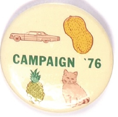 Carter, Ford Rebus Campaign Pin