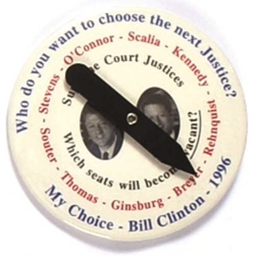 Clinton, Gore Supreme Court Spinner Pin