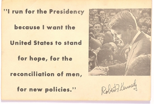Robert Kennedy California Primary Postcard