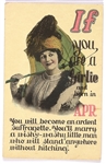 Suffrage Girlie Born in April Postcard