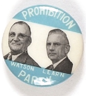 Watson and Learn Prohibition Party Jugate