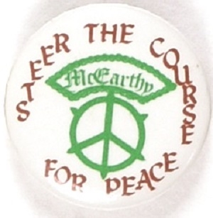 McCarthy Steer the Course for Peace