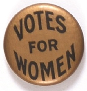 Votes for Women Gold and Black Celluloid
