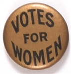 Votes for Women Gold and Black Celluloid